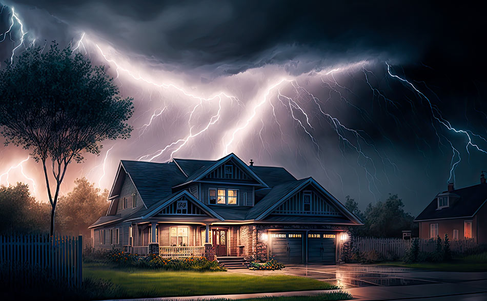 Storm Over House